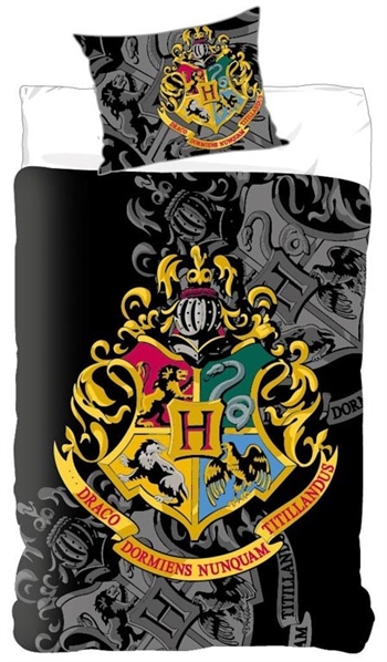 Harry Potter bedding set - 140x200 cm - Gold Hogwarts crest - 2-in-1 design - 100% Cotton bedding set