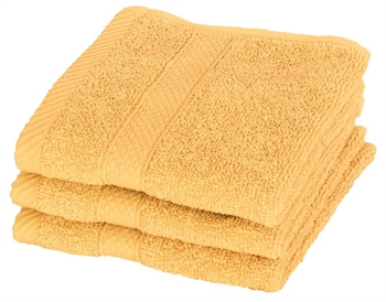 Face cloth - 30x30 cm - Diamond - Yellow - 100% Cotton - Soft face cloths from Egeria