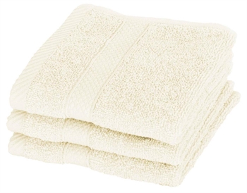 Face cloth - 30x30 cm - Diamond - Cream - 100% Cotton - Soft face cloths from Egeria