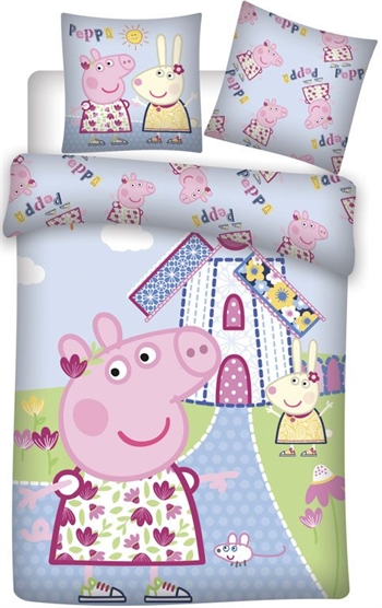 Peppa Pig Junior bedding 100x140 cm - Peppa Pig windmill - 2-in-1 design - 100% cotton