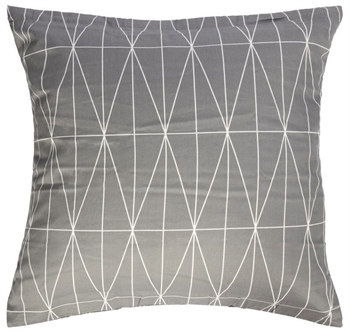 Pillowcase 60x63 cm - Graphic harlequin - Grey - 100% cotton satin