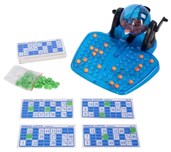 Bingo game  with mixing drum - 48 bingo cards, 90 numbers and 120 counters