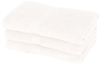 White bath towels - 70x140 cm - Diamond - White - 100% Cotton - Soft bath towels from Egeria