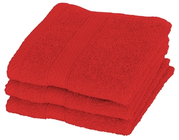 Face cloth - 30x30 cm - Diamond - Red - 100% Cotton - Soft face cloths from Egeria