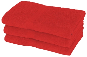 Bath towel - 70x140 cm - Diamond - Red - 100% cotton - Soft bath towels from Egeria