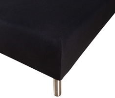 Extra depth fitted sheet 140x210 cm - Black - 100% cotton satin - Fitted sheet for mattress