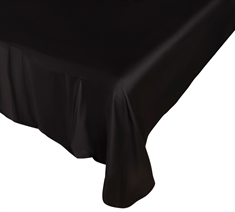 Flat sheet - 150x250 cm - Black - 100% cotton satin - Flat sheet