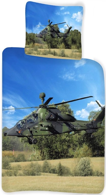 Bedding 140x200 cm - Military helicopter - 100% cotton duvet cover - Children\'s bedding