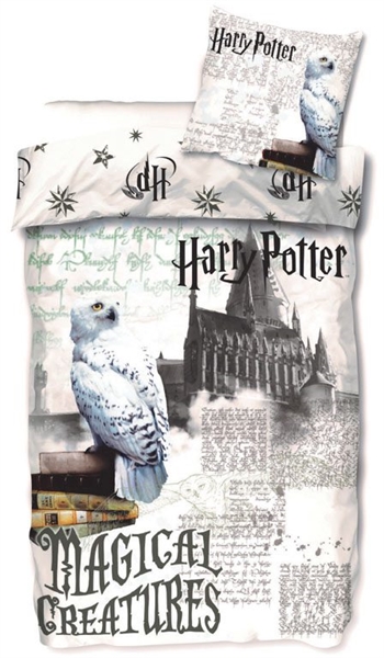 Harry Potter bedding - 140x200 cm - Hogwarts and Hedwig - 2-in-1 design bedding set - 100% cotton duvet cover