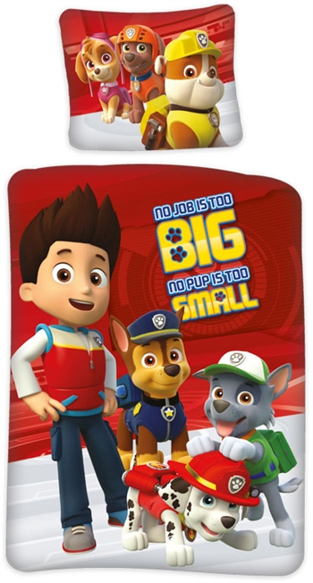 Paw Patrol junior bedding - 100x140 cm - Paw Patrol set - Big and small -   2-in-1 design - 100% cotton