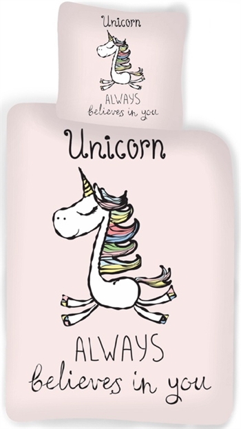 Junior bedding 100x140 cm - Happy life unicorn - 100% cotton