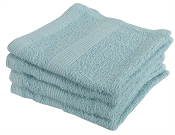 Face cloth - 30x30 cm - 4-pack - Blue - 100% cotton - Face cloths from By Borg