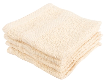 Face cloth - 30x30 cm - 4-pack  - Cream - 100% Cotton - Face cloths from By Borg