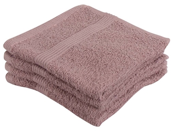 Face cloth - 30x30 cm - 4-pack - Dusty rose - 100% Cotton - Face cloths from By Borg