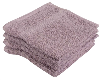 Face cloth - 30x30 cm - 4-pack - Lavender - 100% cotton - Face cloths from By Borg