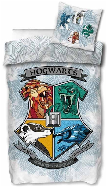 Harry Potter bedding - 140x200 cm - Bed set featuring the Hogwarts logo - 2 in 1 -  Duvet cover in 100% cotton