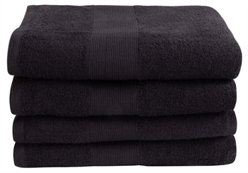 Bath towel - 70x140 cm - Black - 100% Cotton - Terry towel from By Borg