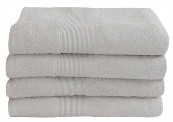 Bath towel - 70x140 cm - Light grey - 100% cotton - Terry towel from By Borg