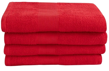 Bath towel - 70x140 cm - Red - 100% Cotton - Terry towel by By Borg