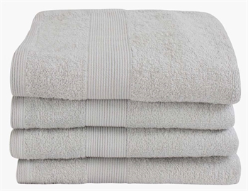 Towel - 50x100 cm - Light grey - 100% Cotton - Terry towel from By Borg