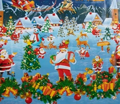 Christmas oilcloth - 5 meter roll - Oilcloth with Christmas motif - 140 cm wide