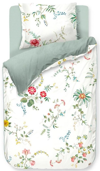 Pip Studio bedding - 140x200 cm - Fleur Grandeur white - Floral bedding - Double-sided bedding - 100% cotton