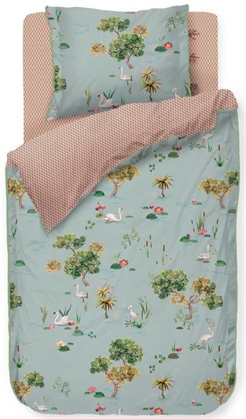 Pip Studio bedding set - 140x200 cm - Little Swan set - 2-in-1 design - Duvet cover 100% cotton