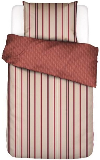 Striped bedding - 140x200 cm - Meryl Rose - Reversible bed set - 100% cotton satin - Essenza bedding