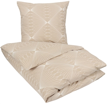 Bed set 140x200 cm - Diamond sand - Bed linen in 100% cotton - Borg Living bed set