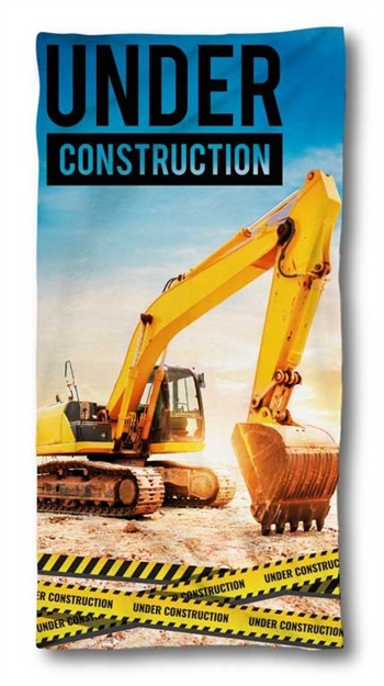 Bath towel - Excavator - 70x140 cm - 100% Cotton - Children\'s towel