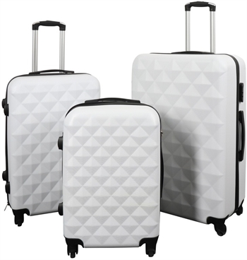 Suitcase offer - Set of 3 - Exclusive hard-shell luggage set offer - Diamond white