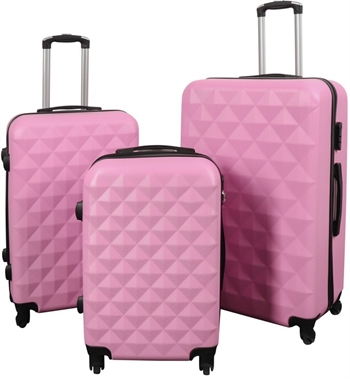 Suitcases - Set of 3 - Exclusive hard-shell luggage set offer - Diamond pink