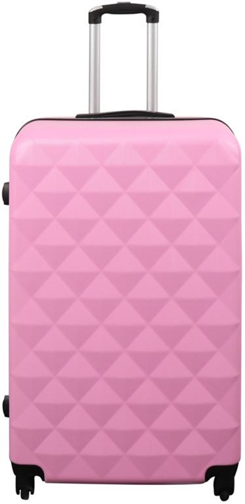 Large suitcase - Diamond pink - Hard-shell suitcase - Affordable and stylish travel suitcase