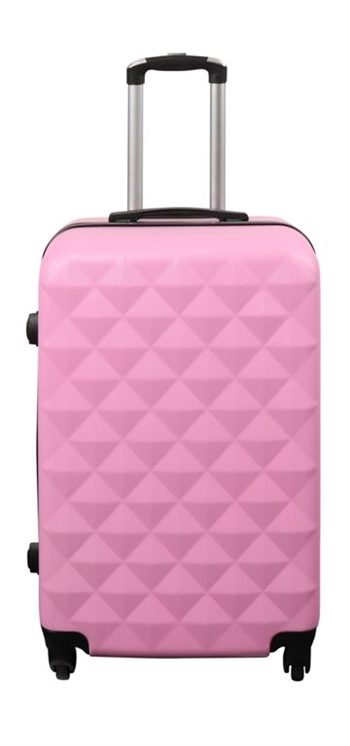 Suitcase - Hard-shell suitcase - Size Medium - Diamond pink - Stylish travel suitcase