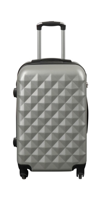 Hand luggage suitcase - Hard-shell lightweight suitcase - Size small - Diamond grey