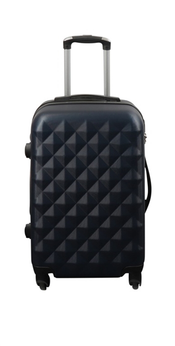 Cabin suitcase - Hard-shell lightweight suitcase with 4 wheels - Diamond dark blue