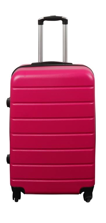 Suitcase - Hard-shell suitcase - Size Medium - Pink - Practical travel suitcase