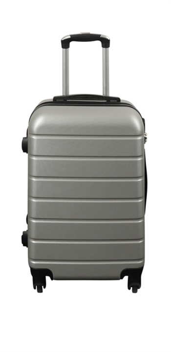 Cabin suitcase - Hard-shell lightweight suitcase - Size small - Grey stripe