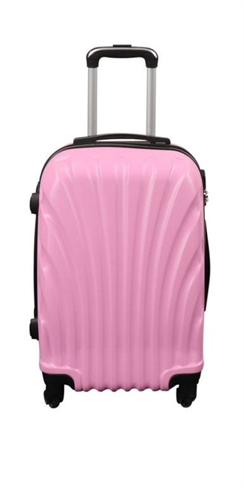 Cabin suitcase - Hard-shell lightweight suitcase with 4 wheels - Pink mussel 