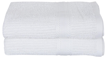 Towels - Pack of 2 50x100 cm - White - 100% Cotton