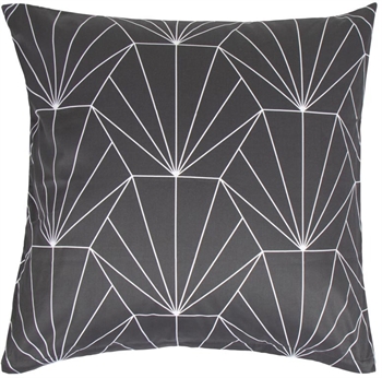 Pillowcase 60x63 cm - Hexagon grey - 100% Cotton satin