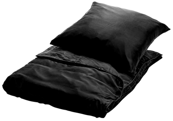 Silk bed linen 200x200 cm - Solid black bed linen for double duvet - 100% Silk - Butterfly Silk