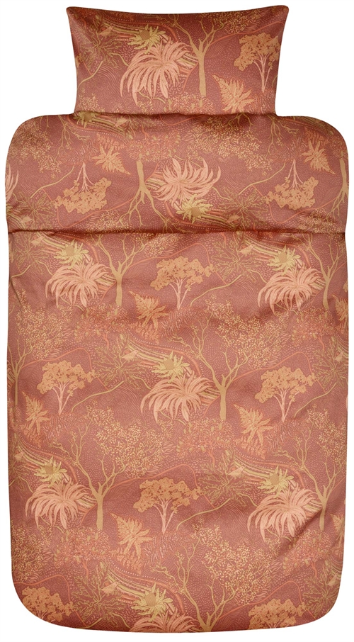 Høie bedding - 140x200 cm - Margrethe Terracotta - 100% cotton satin bedding