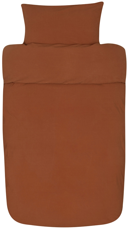 Bedding 140x220 cm - Solid Terracotta bed set - Høie bed set in 100% stonewashed cotton