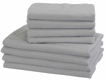 Microfibre towels - Pack of 8 - Light grey - Lightweight towels