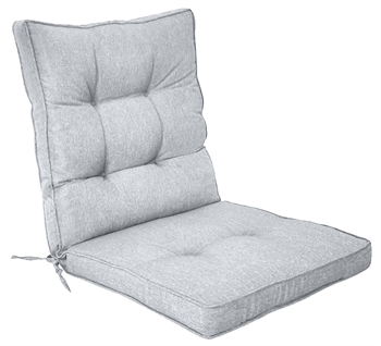 Exclusive garden cushion for reclining chair - 7 cm thick - Extra soft cushion - Grey garden cushion