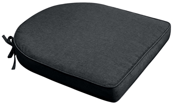 Seat cushion for garden chair - 48x49 cm - 6 cm thick - Anthracite grey garden cushion - Nordstrand Home 