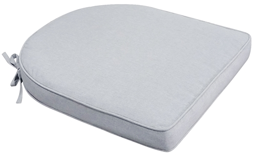 Seat cushion for garden chair - 48x49 cm - 6 cm thick - Grey garden cushion - Nordstrand Home