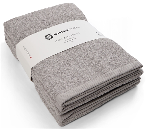 Bath towels - 2 pcs. - 70x140 cm - Light grey - 100% cotton - Towel package from Nordic textile