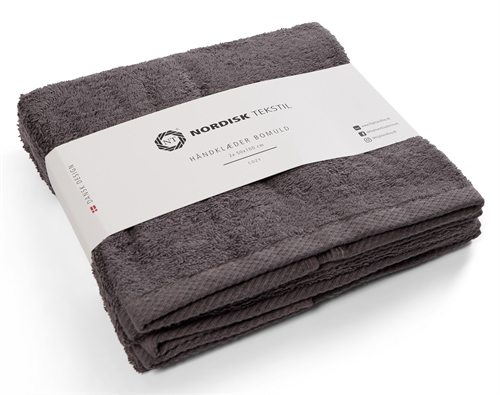 Towels - 2 pcs. 50x100 cm - Dark grey - 100% Cotton - Towel set from Nordic Textile